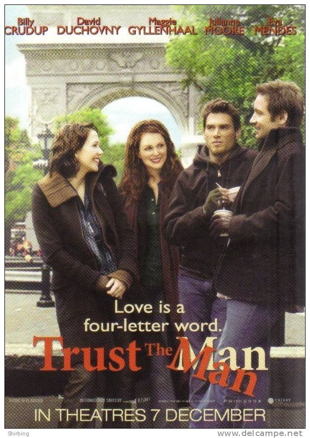 15K : Movie Cinema Poster Adcard "Trust The Man", Movie And Film Postcard - Posters On Cards