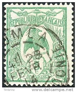 NOUV.-CALEDONIE 1905 - Yv. 91 Obl. Variété D´oblitération - Cagou ..Réf.NCE12019 - Used Stamps