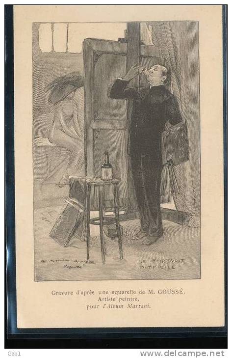 Collection Mariani --- Alcool --- Gravure De M. Gousse , Artiste Peintre - Pubblicitari