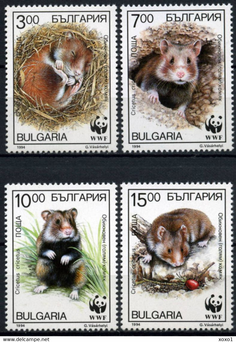 Bulgaria 1994 MiNr. 4124 - 4127 Bulgarien Mammals WWF European Hamster 4v MNH** 5,00 € - Rodents