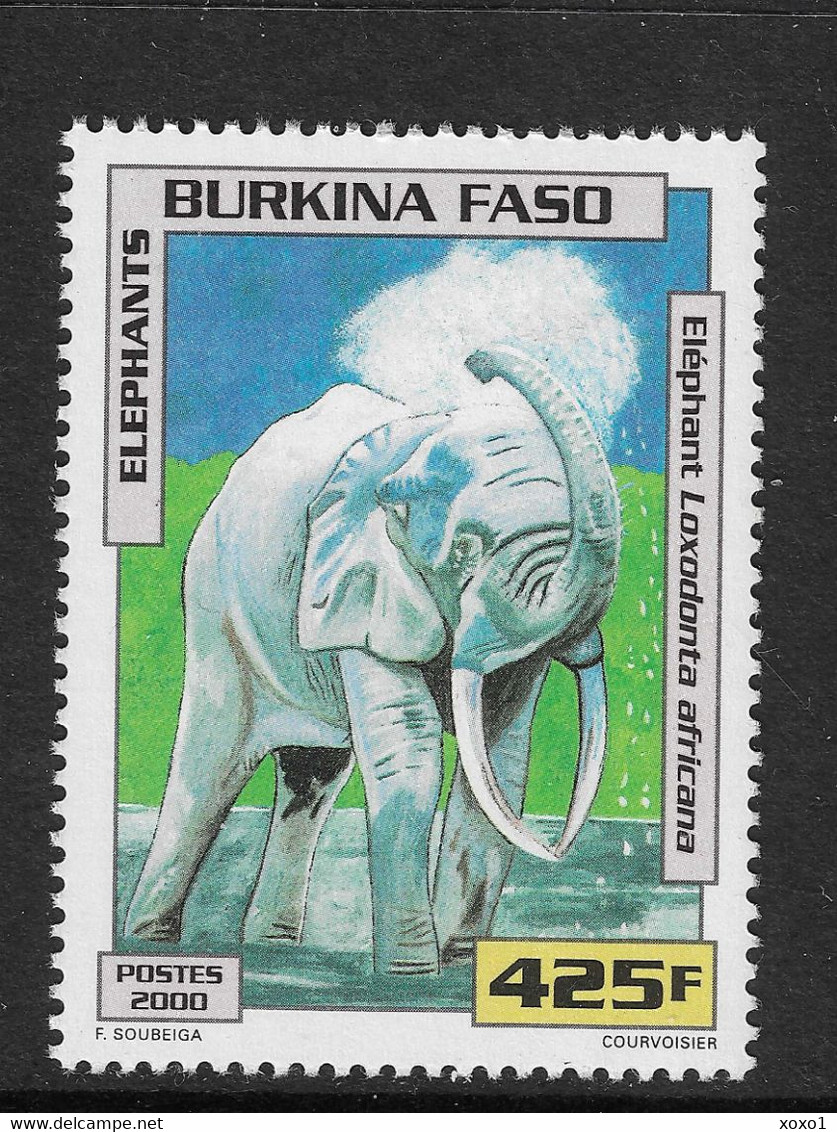 Burkina Faso 2000 Mi.No. 1771 ANIMALS Elefants ELEPHANTS 1v MNH** 15,00 € - Elefanten
