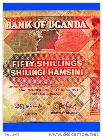 MONNAIE BILLET BANQUE AFRIQUE OUGANDA BANK OF UGANDA 50 FIFTY SHILLINGS - SHILINGI HAMSINI 1989 EN L'ETAT JF 122422 - Uganda