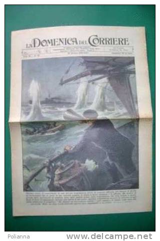 DC027# COPERTINA-LA DOMENICA DEL CORRIERE 1940/Ill.BELTRAME/GUERRA Sui MARI Nel CANALE Di SICILIA/INCIDENTE AEREO - Italien