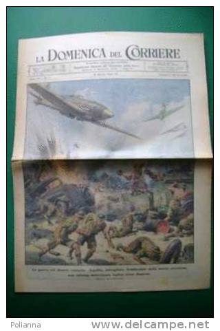 DC100# COPERTINA-LA DOMENICA DEL CORRIERE 1942/Ill.BELTRAME/GUERRA Nel DESERTO CIRENAICO/BANDIERA GIAPPONESE A BATAVIA - Italien