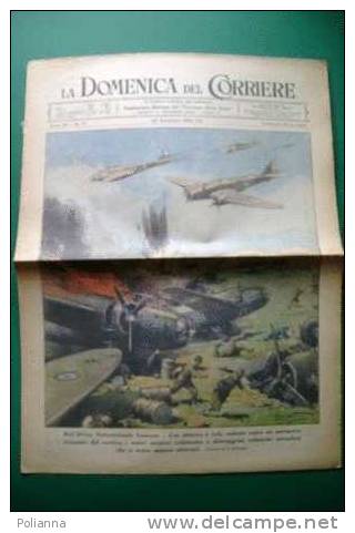 DC136# COPERTINA-LA DOMENICA DEL CORRIERE 1942/Ill. BELTRAME-MOLINO/ATTACCO AEREO In AFRICA SETT.FRANCESE/FINE BUSCAGLIA - Italien