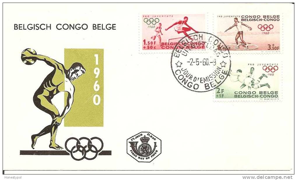 Congo Belge - 1960 - First Day Cover - Dagafstempeling - Lettres & Documents