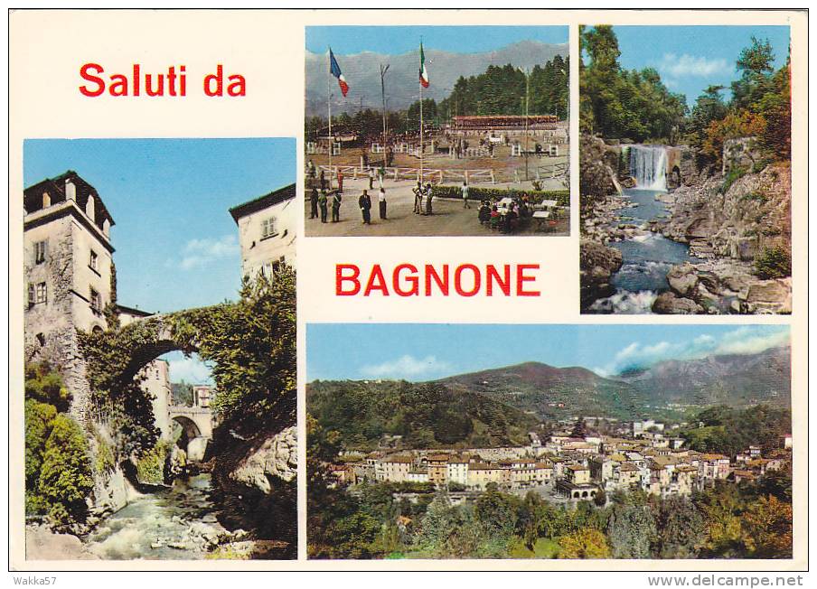 A254 SALUTI DA BAGNONE - MASSA - F.G. - VIAGGIATA QSL - Massa