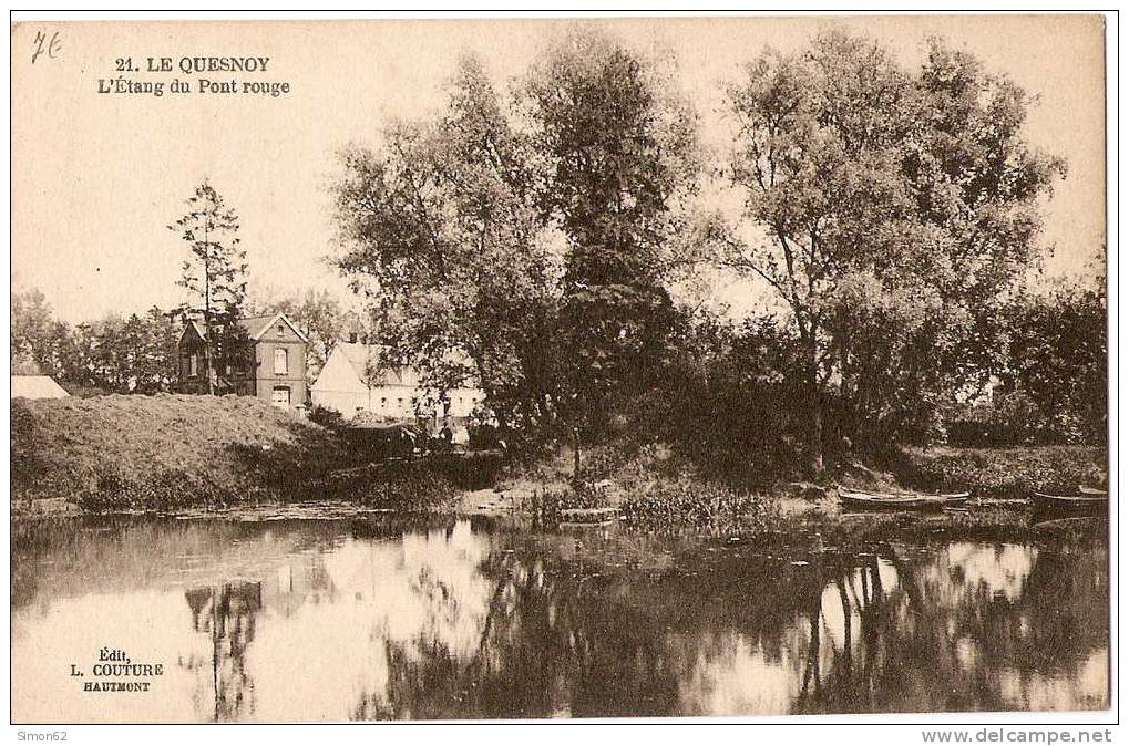 59  LE QUESNOY  L Etang Du Pont Rouge - Le Quesnoy