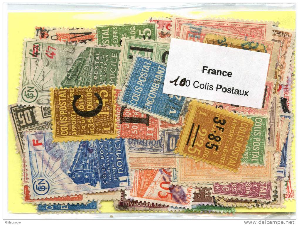 Lot De 100 Timbres De France Colis-postaux (o) Et Charniere - Sonstige & Ohne Zuordnung