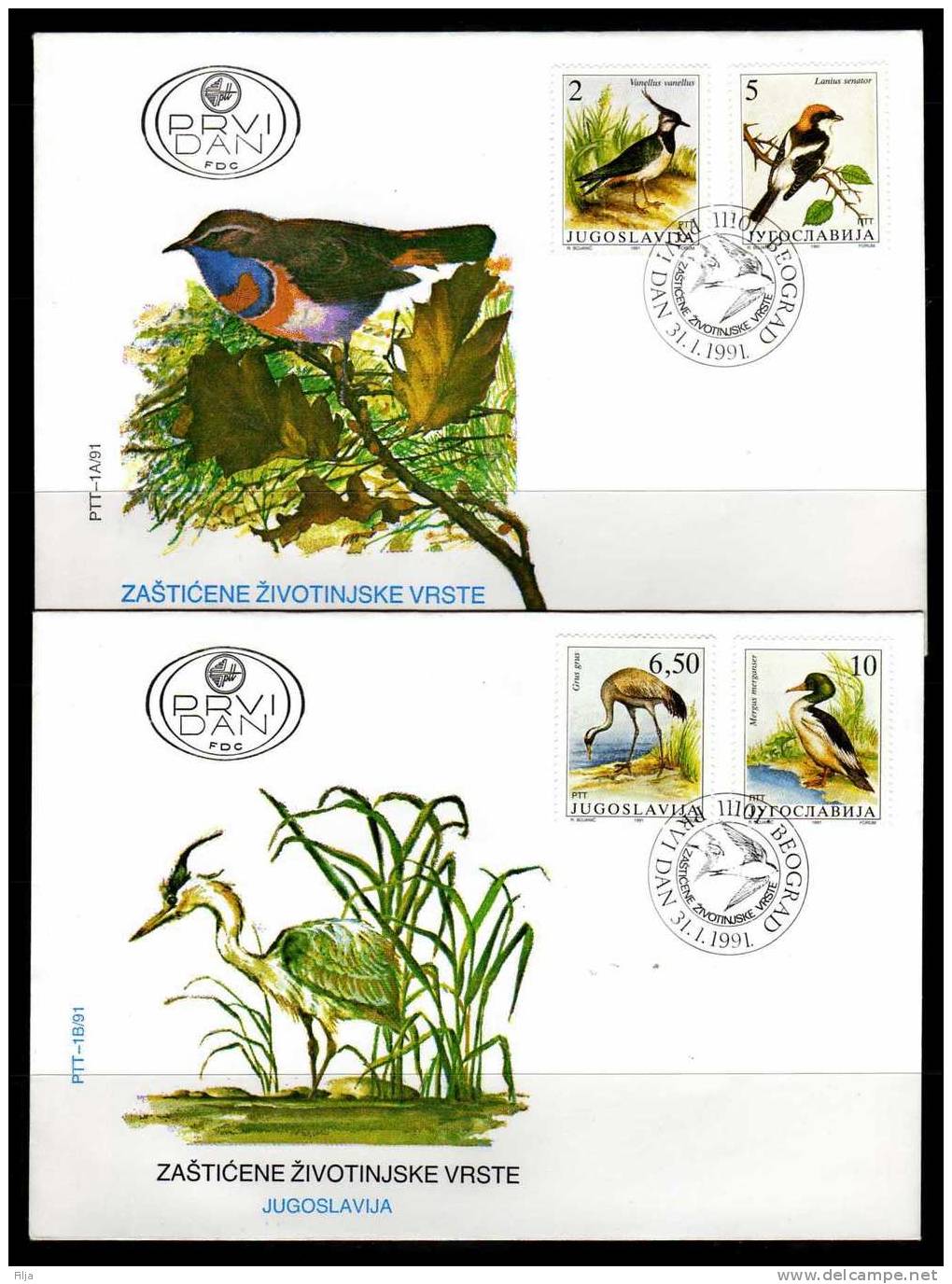 Jugoslavija 1991 Mi.No-2463-66 FDC Fauna - FDC