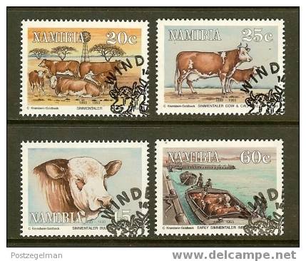 NAMIBIA 1993 CTO Stamp(s) Simmenthaler Cows 739-742 #7182 - Farm