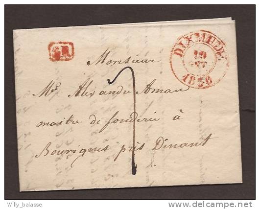 Belgique Précurseur 1836 Lettre Avec Càd DIXMUDE/1836 + SR. Rare En 1836 - 1830-1849 (Belgique Indépendante)