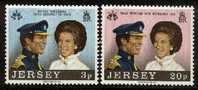 JERSEY 1973 Serie MNH Royal Wedding 89-90, #4217 - Jersey