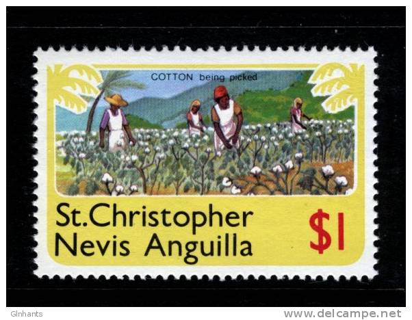 CHRISTOPHER NEVIS ANGUILLA - 1978 $1 DEFINITIVE STAMP FINE MNH ** - St.Cristopher-Nevis & Anguilla (...-1980)