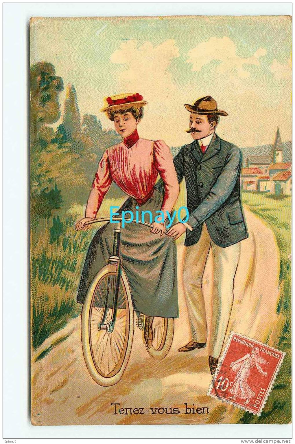 B - LE VELO - CYCLE - BICYCLETTE - Femme - Couple - Chapeau - Autres & Non Classés