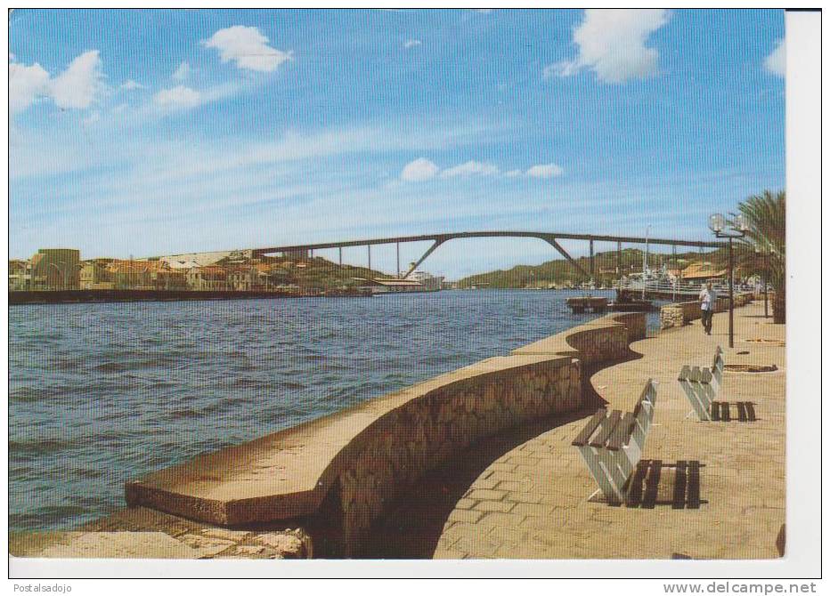 (CUR1) CURAÇAO. NETHERLANDS ANTILLES. HARBOR WITH DE QUEEN JUALIANA BRIDGE - Curaçao