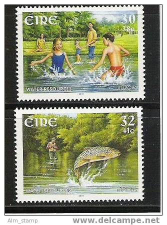 2001 Irland  Eire   Mi. 1337-40 ** MNH  Europa: Lebensspender Wasser. - 2001