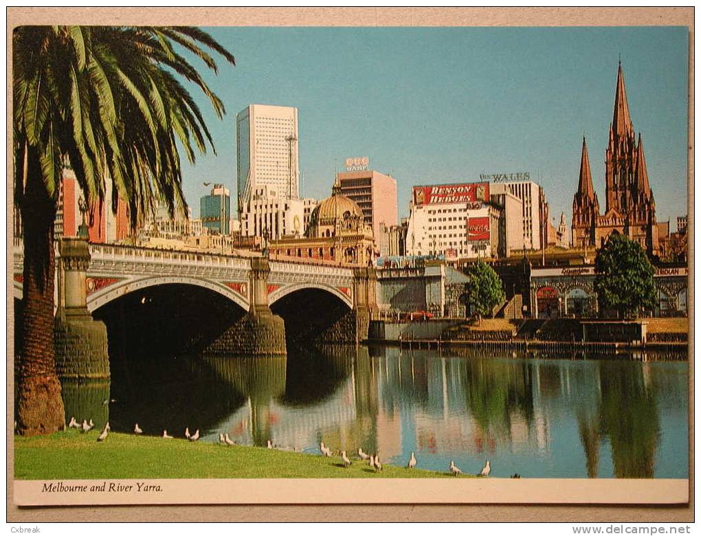 Melbourne And River Yarra, Prince's Bridge, Brücke Bridge Pont - Melbourne