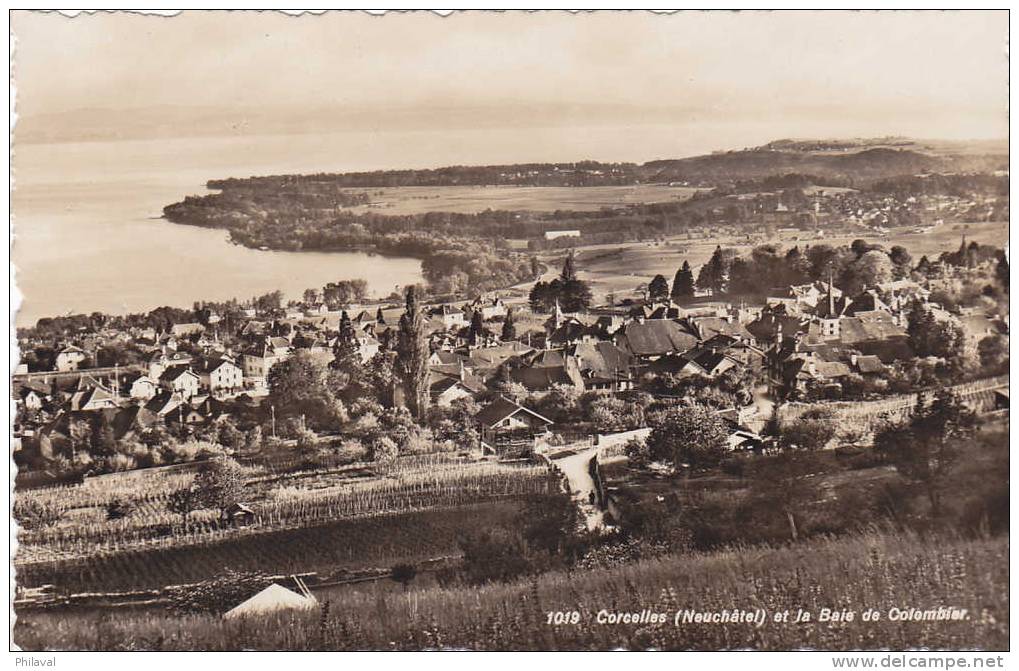 CORCELLES Et La Baie De Colombier - Oblitération Militaire II / 166 - Colombier