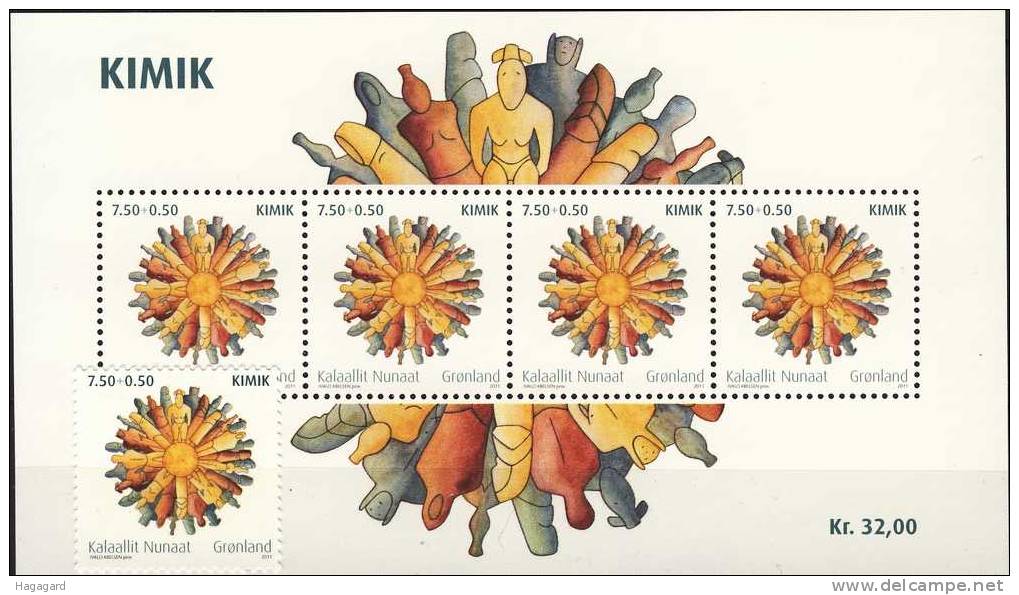 #Greenland 2011. Kimik. Bloc+single Stamp. MNH(**) - Unused Stamps