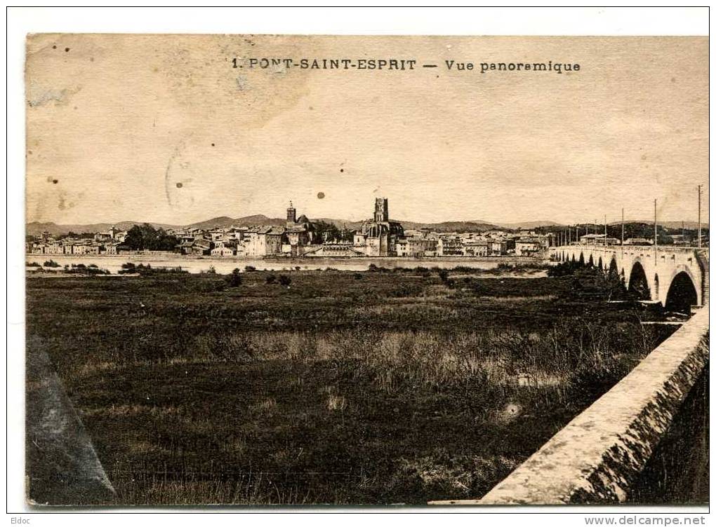 PONT-SAINT-ESPRIT (Gard) :  Vue Panoramique - Pont-Saint-Esprit