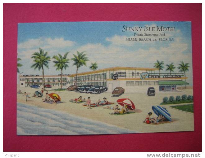 Miami Beach Fl   Sunny Isle Motel   Linen------------------(Ref  114} - Miami Beach