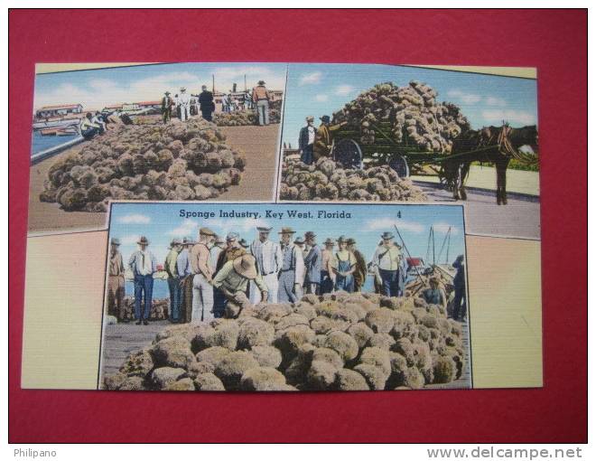 Multi View Linen  Sponge Industry-- Key West Florida     Linen ---------(Ref  114} - Key West & The Keys