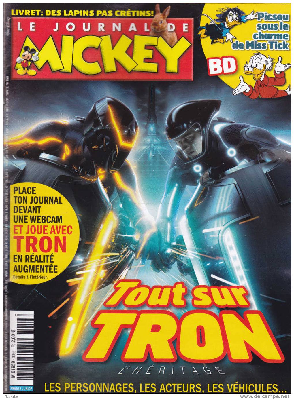Journal De Mickey 3059 Février 2011 Tout Sur Tron L´Héritage - Journal De Mickey