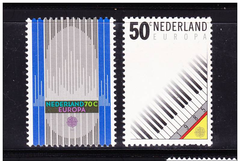 NETHERLANDS  1985 , EUROPA  CEPT , Music , Y&T  1244/45 , Cv  2 .75  E ( Cat  2004 ), ** M N H , V V F - Altri & Non Classificati