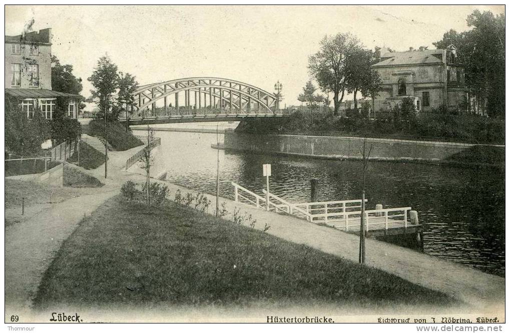 LÜBECK.  -  Hüxtertorbrücke.  - 1907 -  BELLE CARTE - - Lübeck