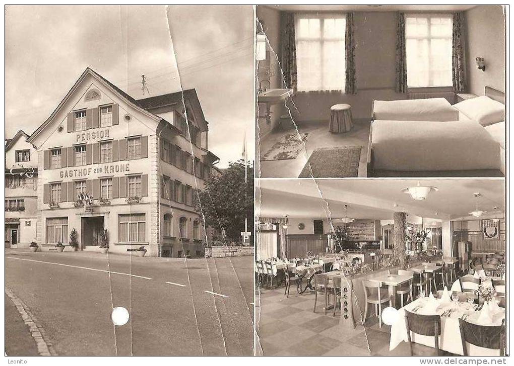 Hotel & Bäckerei Krone Gommiswald (defekte Ansichtskarte) Ca. 1960 - Gommiswald