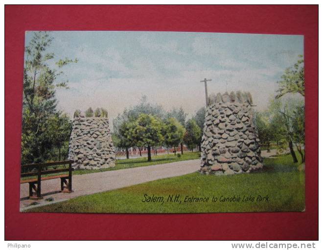 Salem NH  Entrance To Canobie Lake Park  Circa 1907   ---------(Ref  114} - Salem
