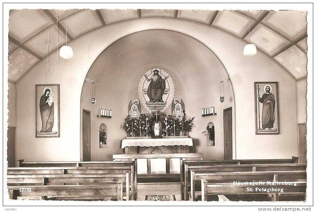 St. Pelagiberg Hauskapelle Marienburg Innenansicht 1944 - Berg
