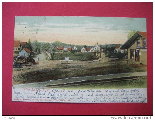 Wset Ridge NH   1906  Cancel View Store & Street View      ---------(Ref  114} - Other & Unclassified