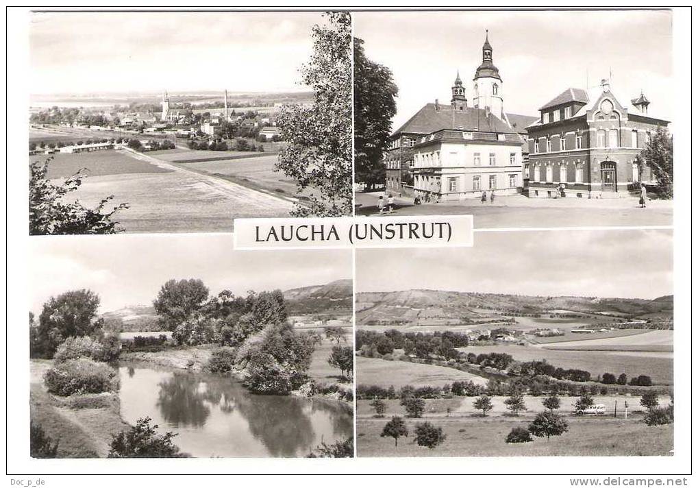 Deutschland - Laucha / Unstrut - Postamt Und Sparkasse - Blick Nach Weischütz - Freyburg A. D. Unstrut