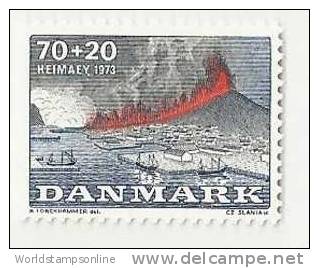 Denmark, Year 1973, Mi 547, Vulcan Of Heimaey, MNH ** - Unused Stamps