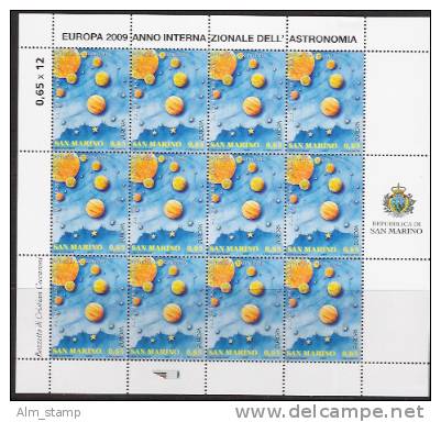 2009 San Marino Sheet  Mi, 2383-4 ** MNH  Europa - 2009