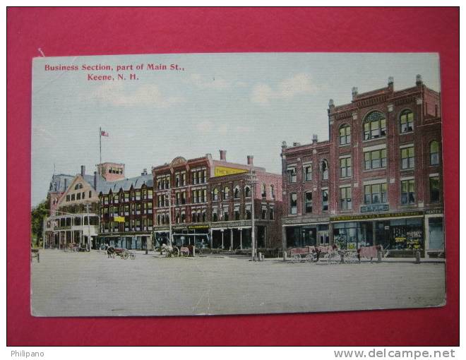 Keene NH --Business  Section Main Street   1911 Cancel  ---------(Ref  114} - Other & Unclassified