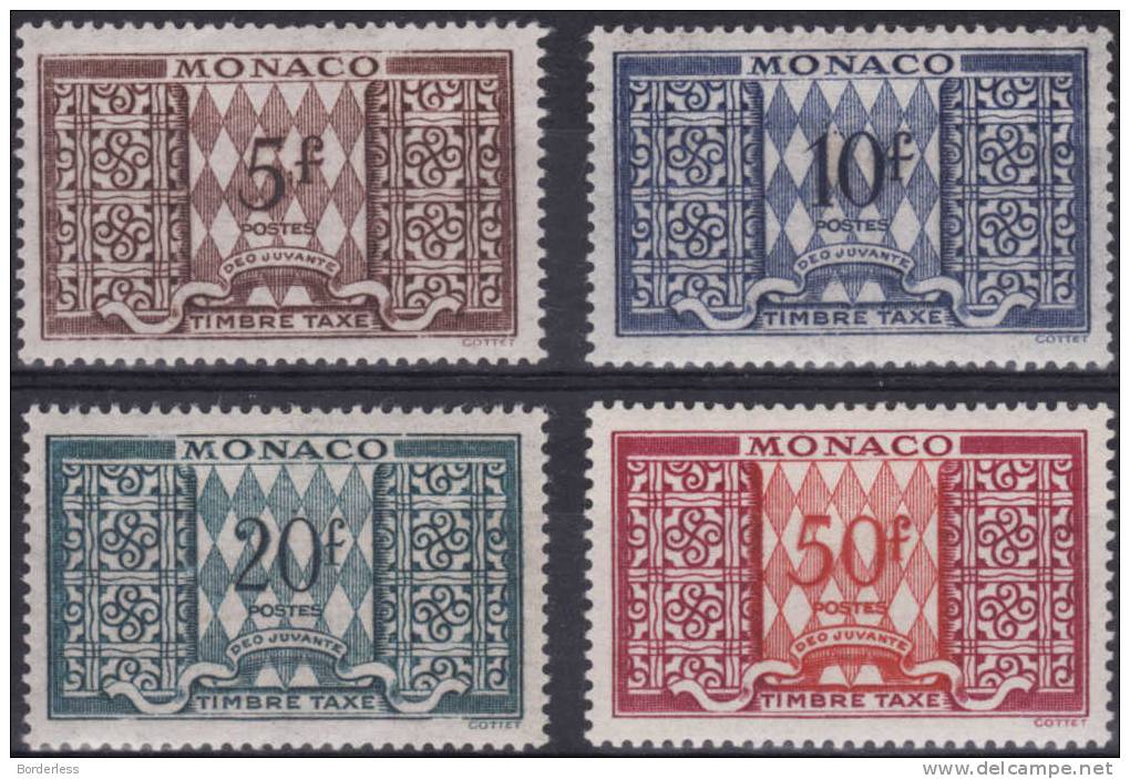 MONACO /  TAXE  /  1946  /  N° YT 36/38A  NEUF* MH - Postage Due