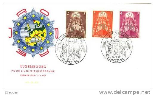LUXEMBOURG  1957 EUROPA CEPT FDC - 1957