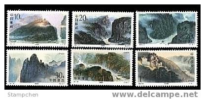 China 1994-18 Gorges Of Yangtze River Stamps Mount Rock Geology Scenery Temple - Buddhism