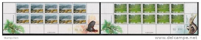 Block 10- 1994 Shei-Pa National Park Stamps Mount Lake Rock Geology Pine Nut Butterfly Squirrel Trout Fish Aboriginal - Rodents