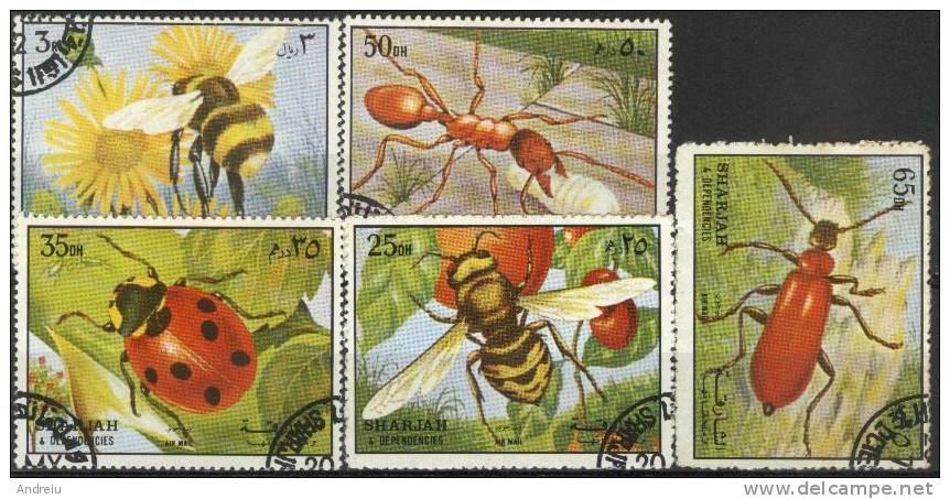 1972, Sharjah, Insects, Insectes, Insekten, Used - Sharjah