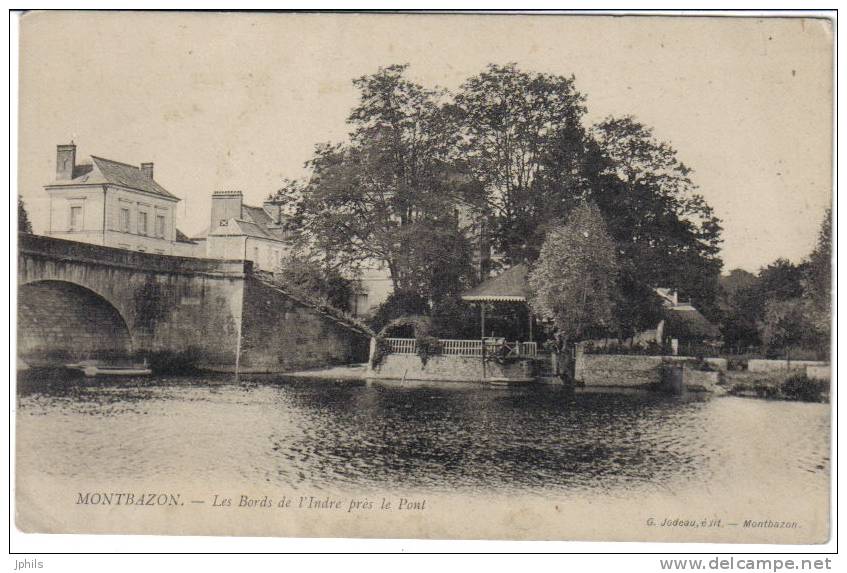 ( 37 )  MONTBAZON  Les Bords De L'INDRE Prés Du Pont - Montbazon