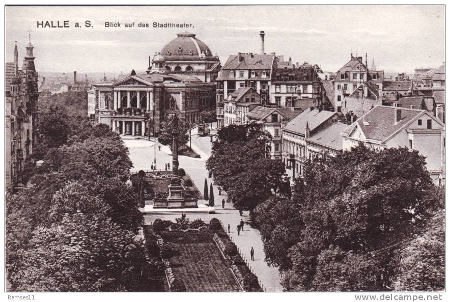 AK HALLE A.S. - Blick Auf Das Stadttheater Ca.1920 - Halle (Saale)