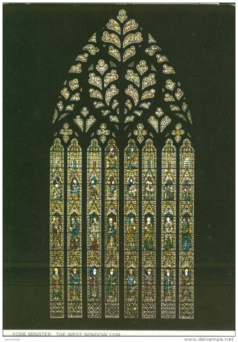 Britain - United Kingdom - York Minster - The West Window - Unused Postcard [P2327] - York