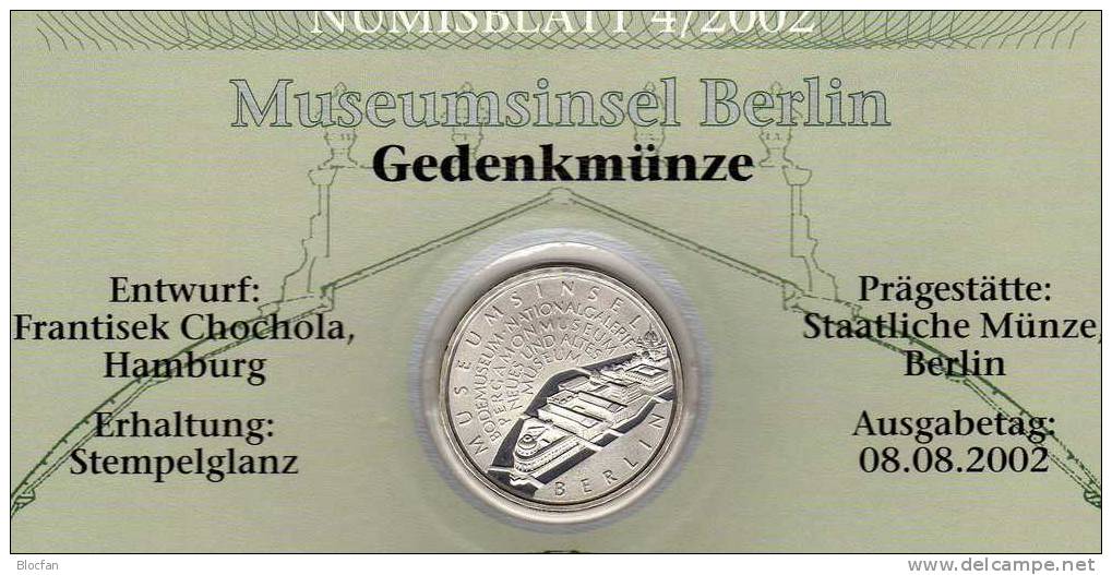 Museumsinsel Berlin Deutschland Numisblatt NB4/2002 Mit 2274 Im 10-KB SST 45€ Bodemuseum Bf Document Sheetlet Of Germany - Herdenkingsmunt