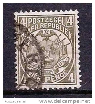 SOUTH AFRICA TRANSVAAL 1885 Used Stamp Vurtheim 4d Dark-olive Nr. 18 - Transvaal (1870-1909)