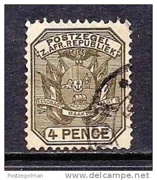 SOUTH AFRICA TRANSVAAL 1894 Used Stamp  Definitives 4d Olive-black Nr. 39 - Transvaal (1870-1909)