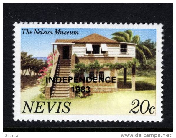 NEVIS - 1983 20c INDEPENDENCE NO IMPRINT DATE FINE MNH ** - St.Kitts-et-Nevis ( 1983-...)